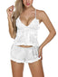 Lace Sleeveless Pajama Set: Soft Sling Top & Shorts