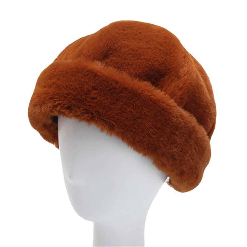 Women's Adjustable Winter Fur Hat - Soft, Warm, Brimless Design Secondary image