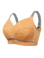 Plus Size Wireless Lightly Lined Full Cup Gather Lace J Cup Yellow Bras
