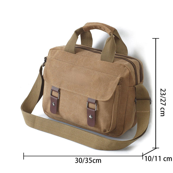 Men's Canvas Outdoor Large Capacity Wear-Resistant Shoulder Messenger Bag