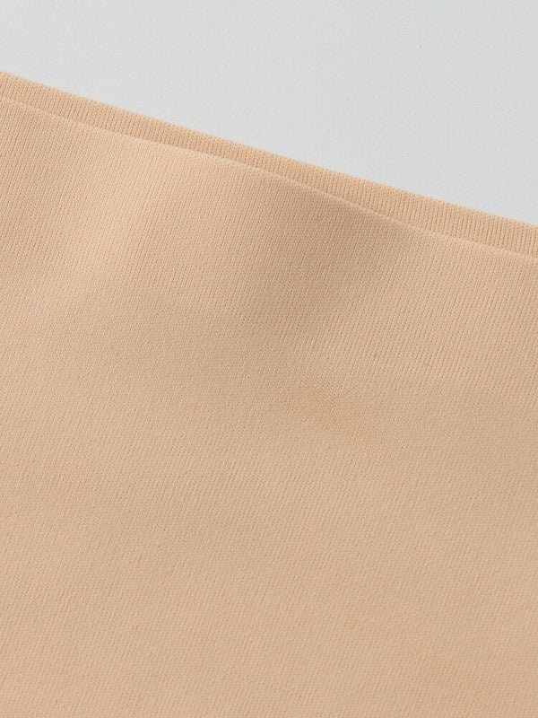 Women's Seamless Soft Mid Waist Panties - Comfy Elastic Solid Color