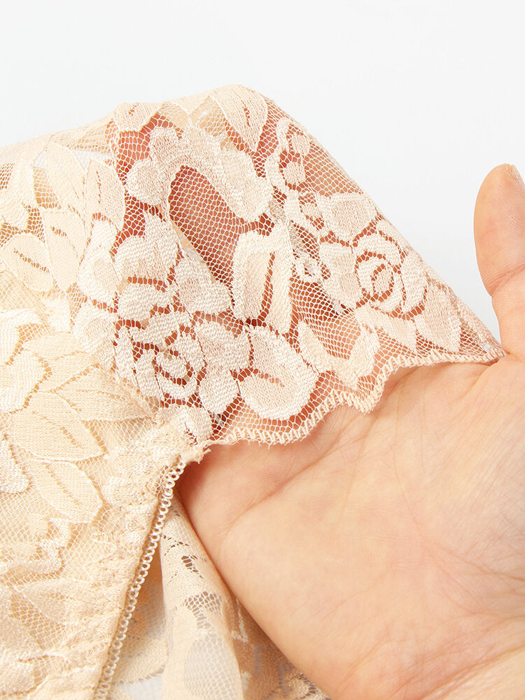 Women's Lace Trim Modal Silk Seamless Antibacterial Panties