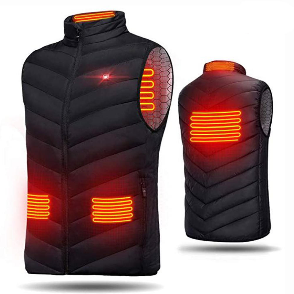 USB Heated Hooded Jacket: 3-Temp Control for Back, Abdomen & Neck Warmth Main image