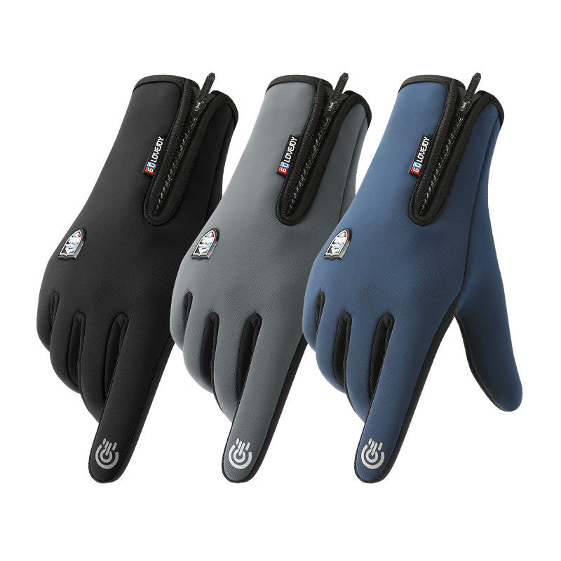 Windproof Waterproof Touchscreen Motorcycle Riding Gloves - Winter Warm Fleece Full Finger Sports Ski Gloves Main image