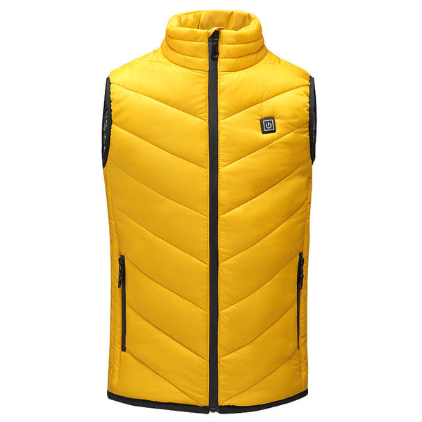 Kids USB Heated Winter Jacket for Skiing, Riding, Motorcycle - Warm Hooded Coat for Back & Cervical Spine
