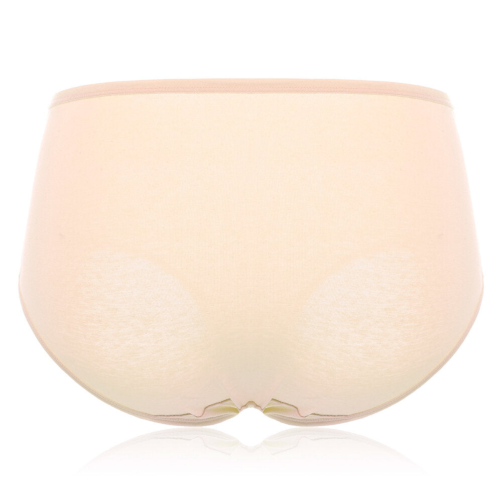 Breathable Lace Seamless Mid Waist Hip-Up Briefs