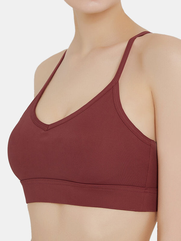 Women Wireless Solid Color Quick Dry Beauty Back Criss-Cross Sport Yoga Bra