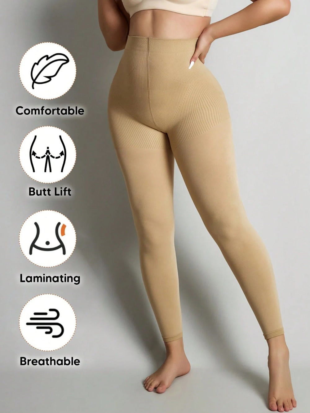 High-Performance Mesh Compression Shapewear Leggings for Sports Secondary image