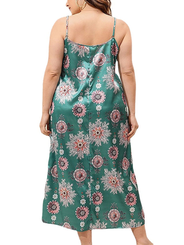 Women's Summer Dress Slip Dress Midi Dress Sexy Casual Print Graphic Strap Party Home