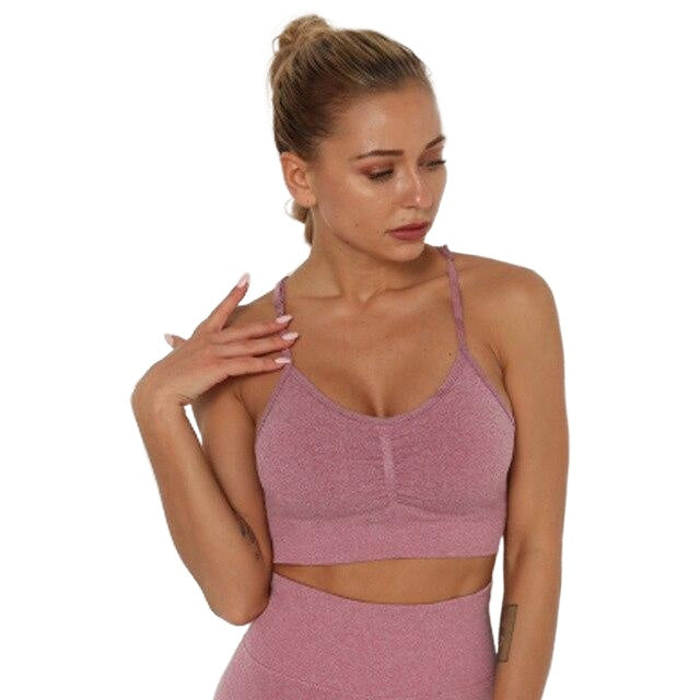 Trendy Women's Quick Drying Seamless Push Up Sport Bras