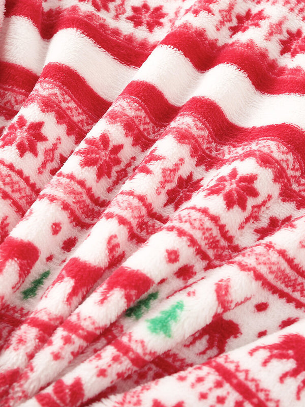 Women's Christmas Elk Print Hooded Jumpsuit with Pockets - Cozy One-Piece