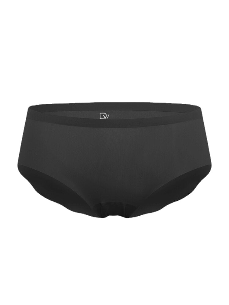 Women's Seamless Soft Mid Waist Panties - Comfy Elastic Solid Color