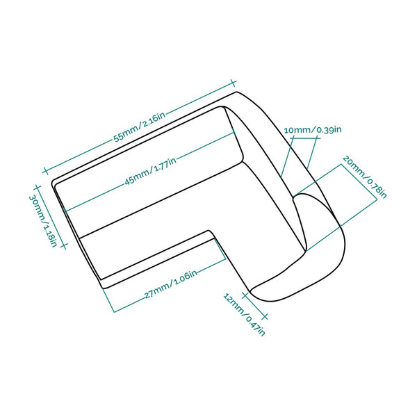 Corner Safety Bumpers Table Furniture Safety Protect Child ,Pack 8