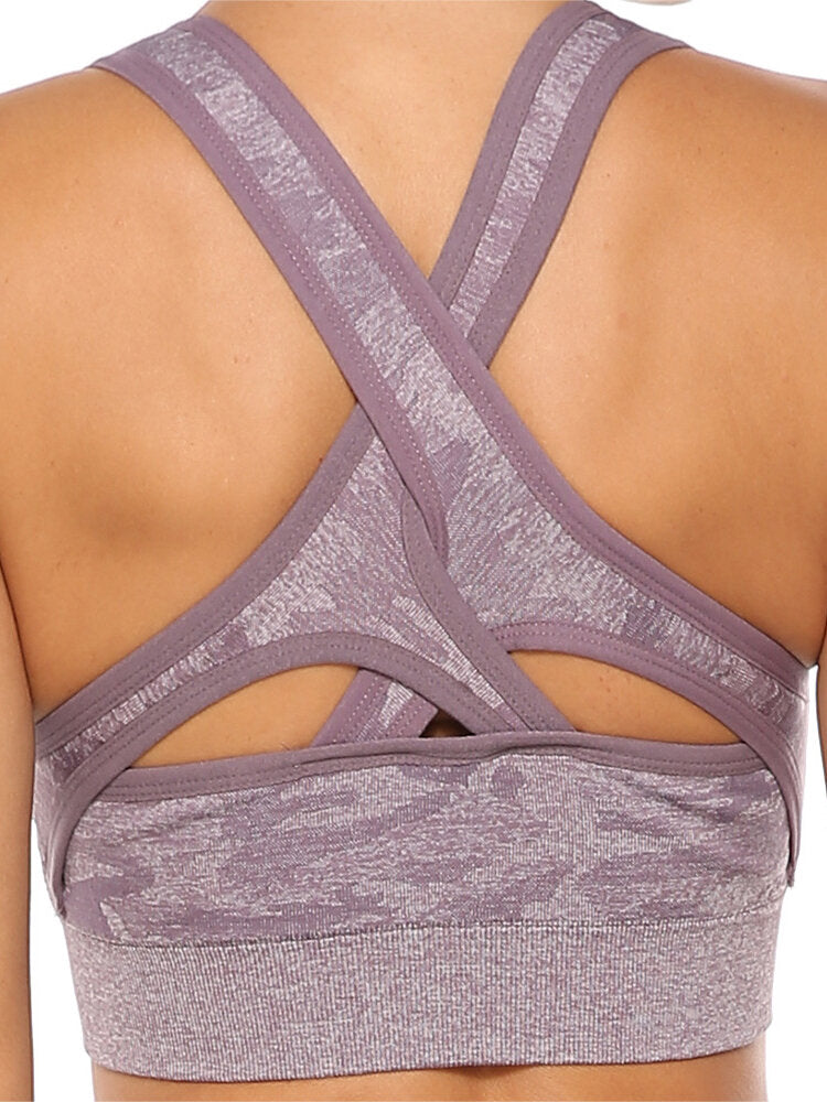 Outdoor Wireless Seamless Breathable Shockproof Yoga Sports Bra Secondary image