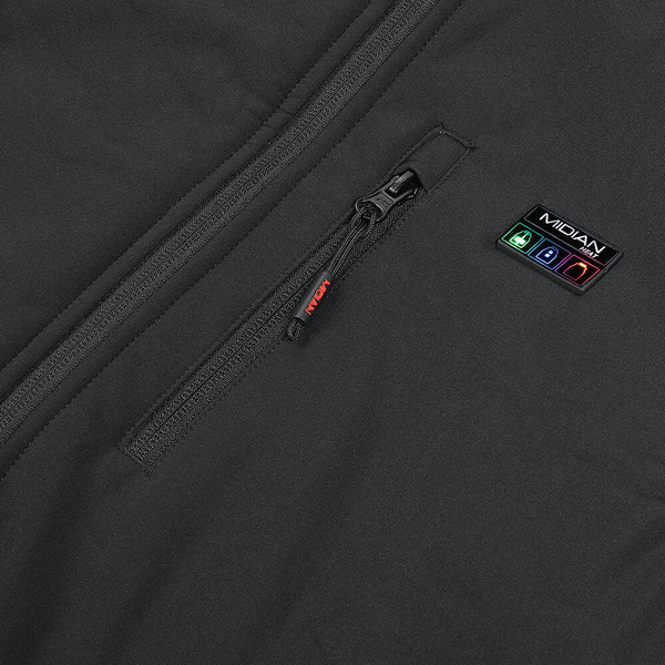 Heated Waterproof Jacket with 5 Zones, Intelligent Hood, for Work, Motorcycle, Skiing, Riding