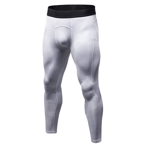 Fitness Quick Dry Stretch Tights Running Trousers Men's Casual 3D Printed Pants