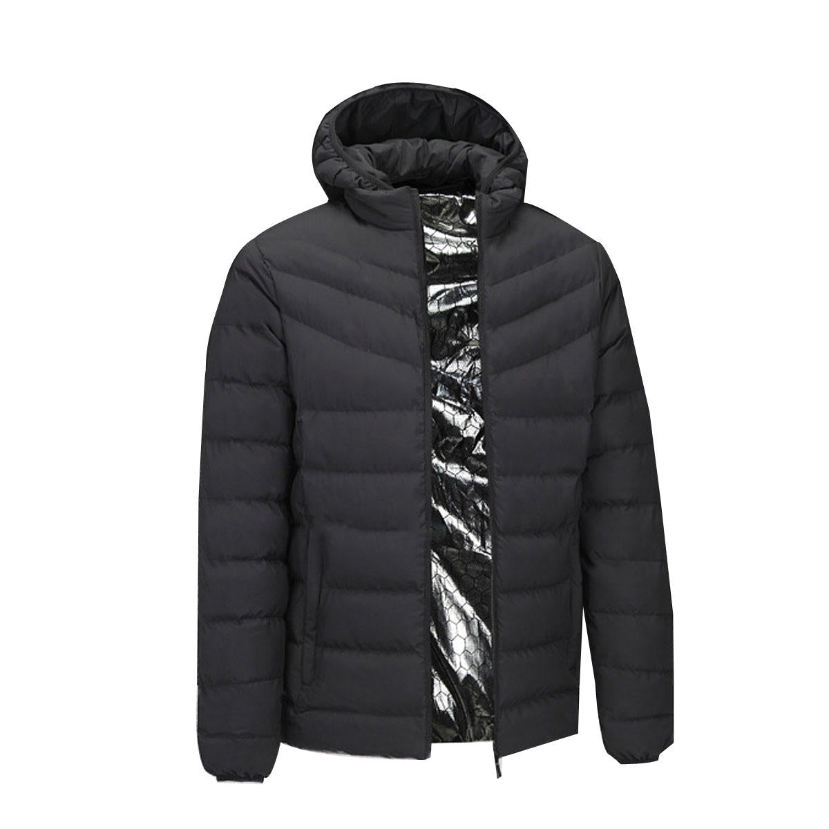 Mens USB Heated Warm Back Hooded Winter Jacket Motorcycle Skiing Riding Coat Main image