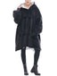 Women's Fleece Lined Blanket Hoodie - Winter Pullover Homewear