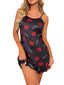Women's Sheath Dress Slip Dress Mini Dress Sexy Dressy Print Heart Strap Party Home