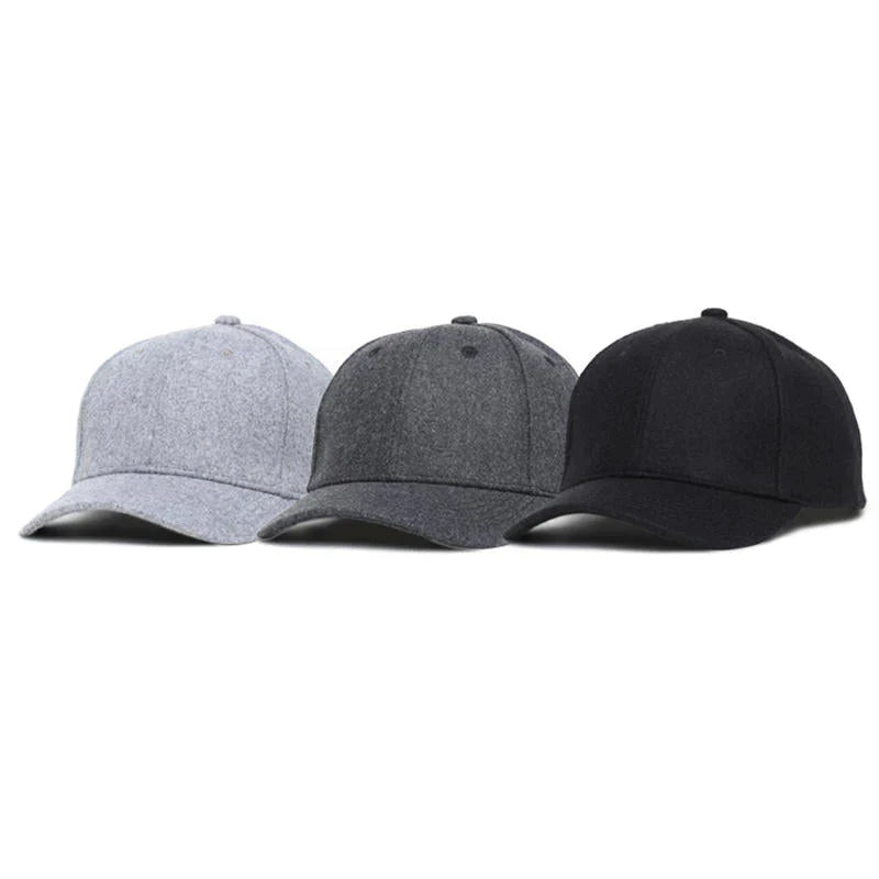 Unisex Outdoor Felt Baseball Cap Woolen Warm Casual Sports Golf Hat Main image