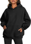 Women’s Oversized Fleece Hoodie – Cozy Pullover Sweatshirt with Pocket for Fall & Winter