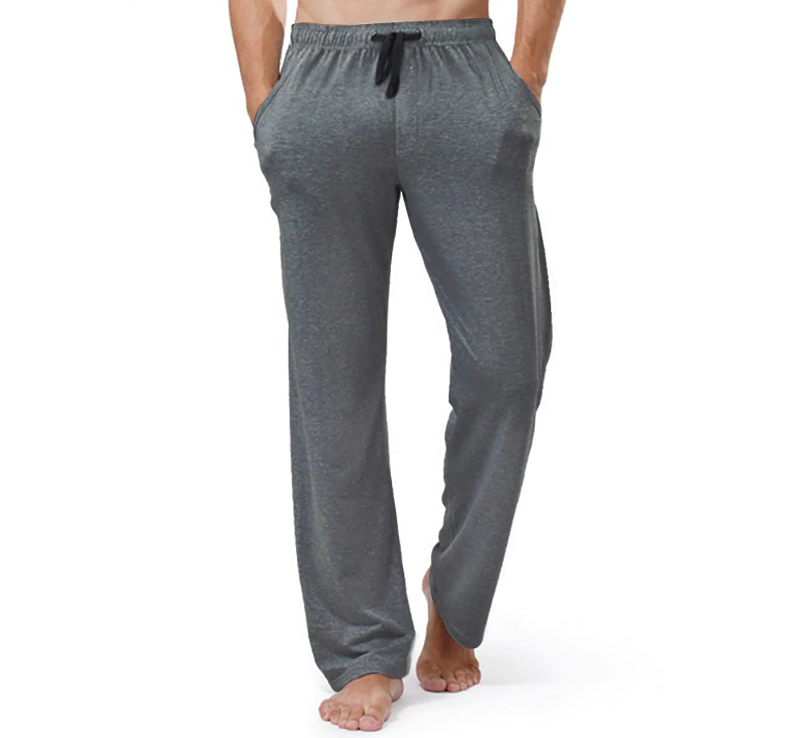 Mens Cotton Sleep Bottoms String Loose Pajamas Main image