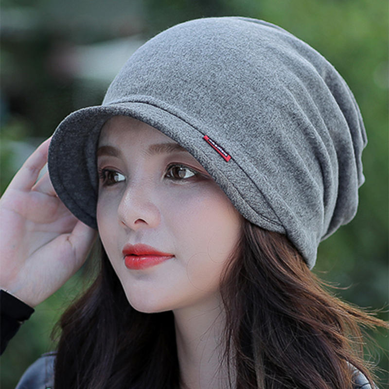 Women Vintage Print Short Brimmed Beret Hat Winter Cotton Earmuffs Turban Caps Secondary image
