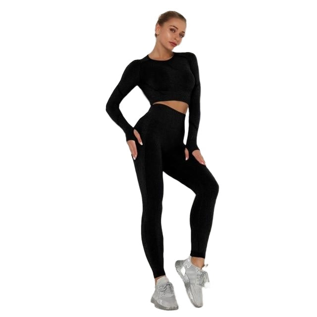 Quick-drying Sexy Ladies' Breathable Seamless Nylon Yoga Outfit