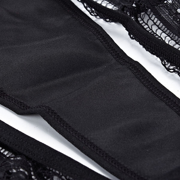 Plus Size Lace Seamless Thongs - Sexy Hips Up Briefs for Women
