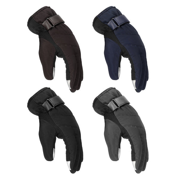 Touchscreen Motorcycle Cycling Racing Gloves - Full Finger, Black/Brown, Protective Sports Gear Main image