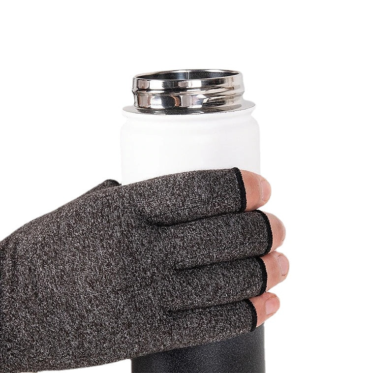 Copper Compression Gloves for Arthritis Relief, Hand Pain, Swelling & Carpal Tunnel - Fingerless Typing Support Secondary image