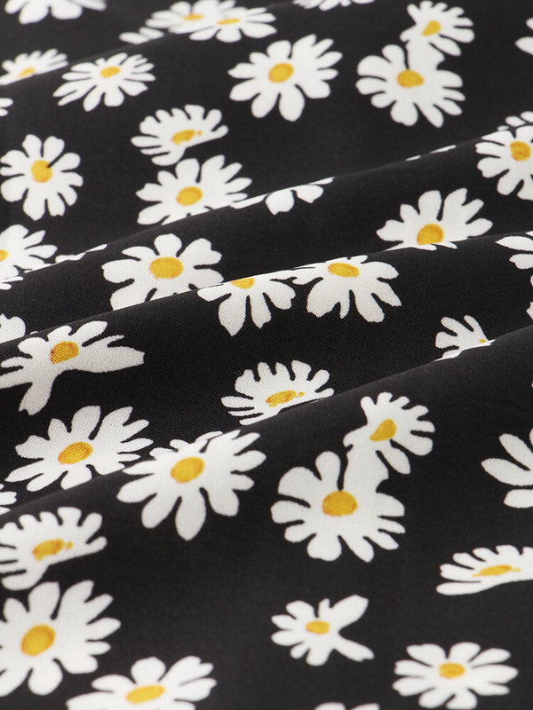Daisy Print Spaghetti Strap Women's Casual Nightgown