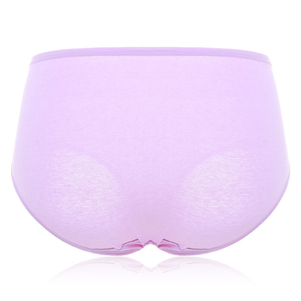Breathable Lace Seamless Mid Waist Hip-Up Briefs