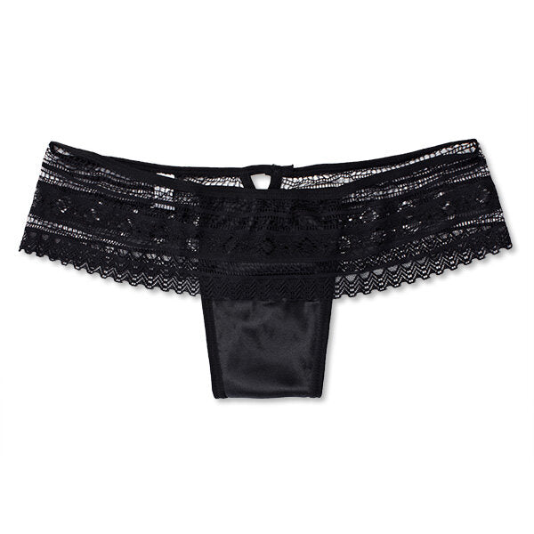 Plus Size Lace Seamless Thongs - Sexy Hips Up Briefs for Women