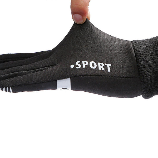 Unisex Waterproof Touchscreen Sport Gloves - Anti-slip, Warm Lining, Wrist Lengthening
