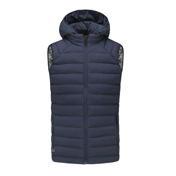 USB Heated Vest with Hat for Men & Women - Winter Hiking & Fishing Jacket