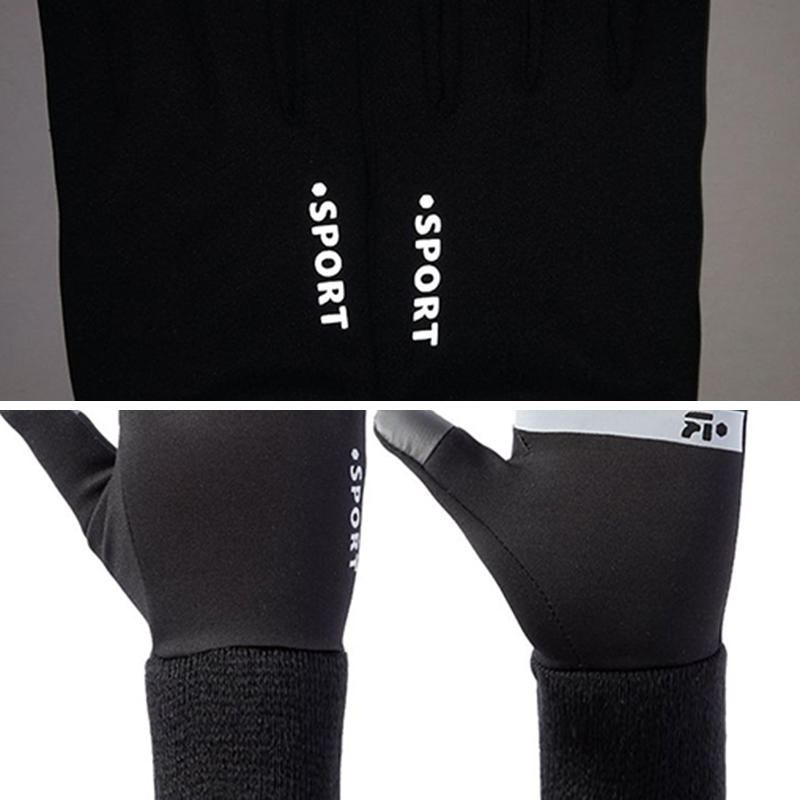 Unisex Waterproof Touchscreen Sport Gloves - Anti-slip, Warm Lining, Wrist Lengthening