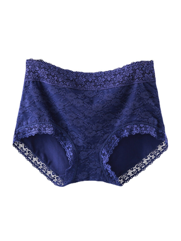 Women's High Waist Lace Full Coverage Panties