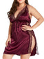 Elegant Women's Satin Lace Backless Mini Dress - Sexy Solid Color Lounge Wear
