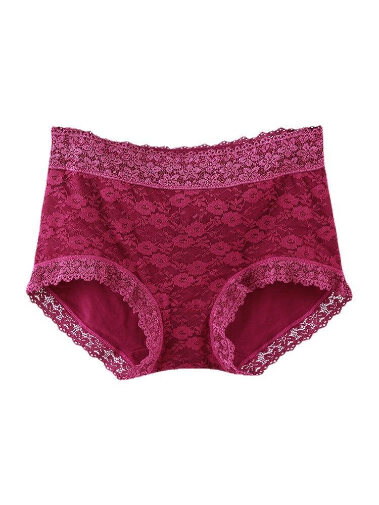 Women's High Waist Lace Full Coverage Panties