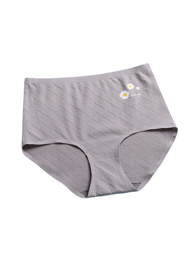Women's Daisy Print Graphene Antibacterial High Waist Cotton Panties