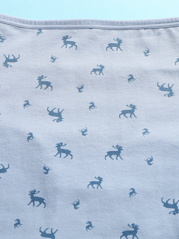 Women's Deer Print Cotton High Waist Stretch Panties