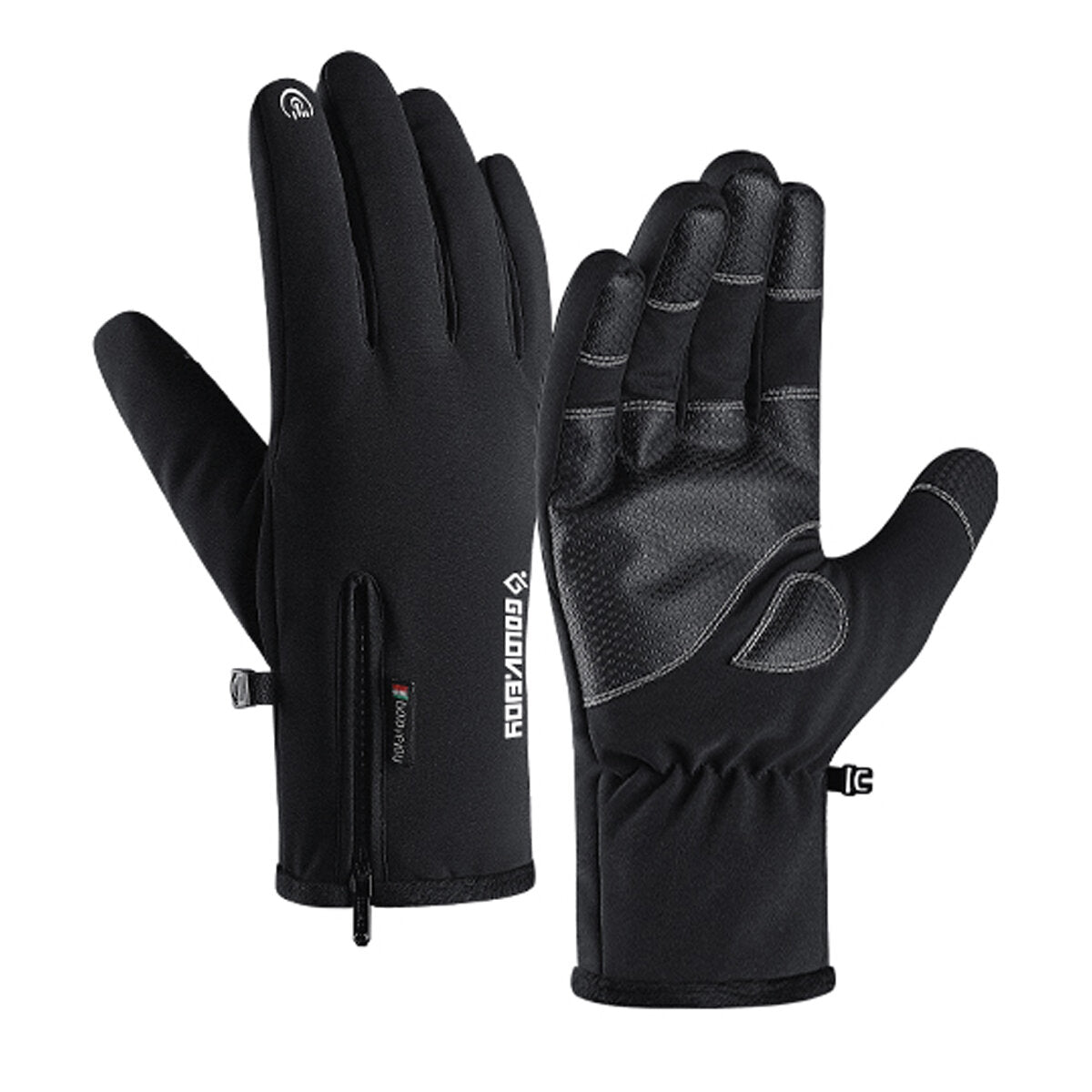Windproof Thermal Motorcycle Gloves - Anti-Slip, Touch Screen, Universal Fit Main image