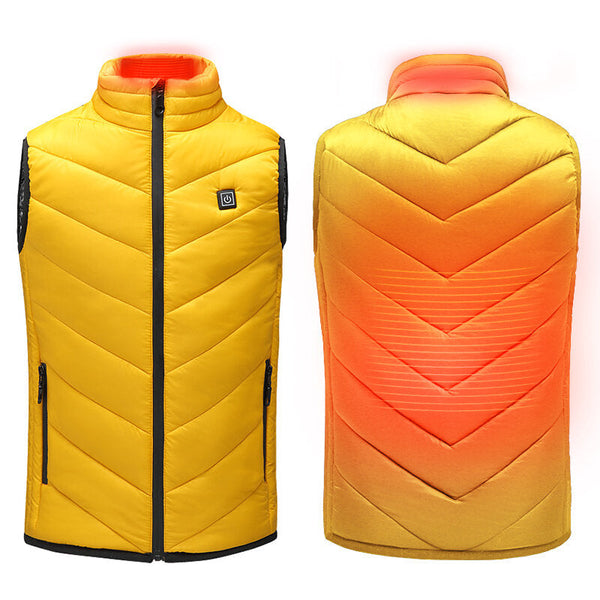 Kids USB Heated Winter Jacket for Skiing, Riding, Motorcycle - Warm Hooded Coat for Back & Cervical Spine