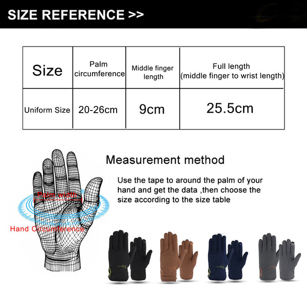 Men's Windproof Thermal Touchscreen Gloves for Winter Driving & Skiing