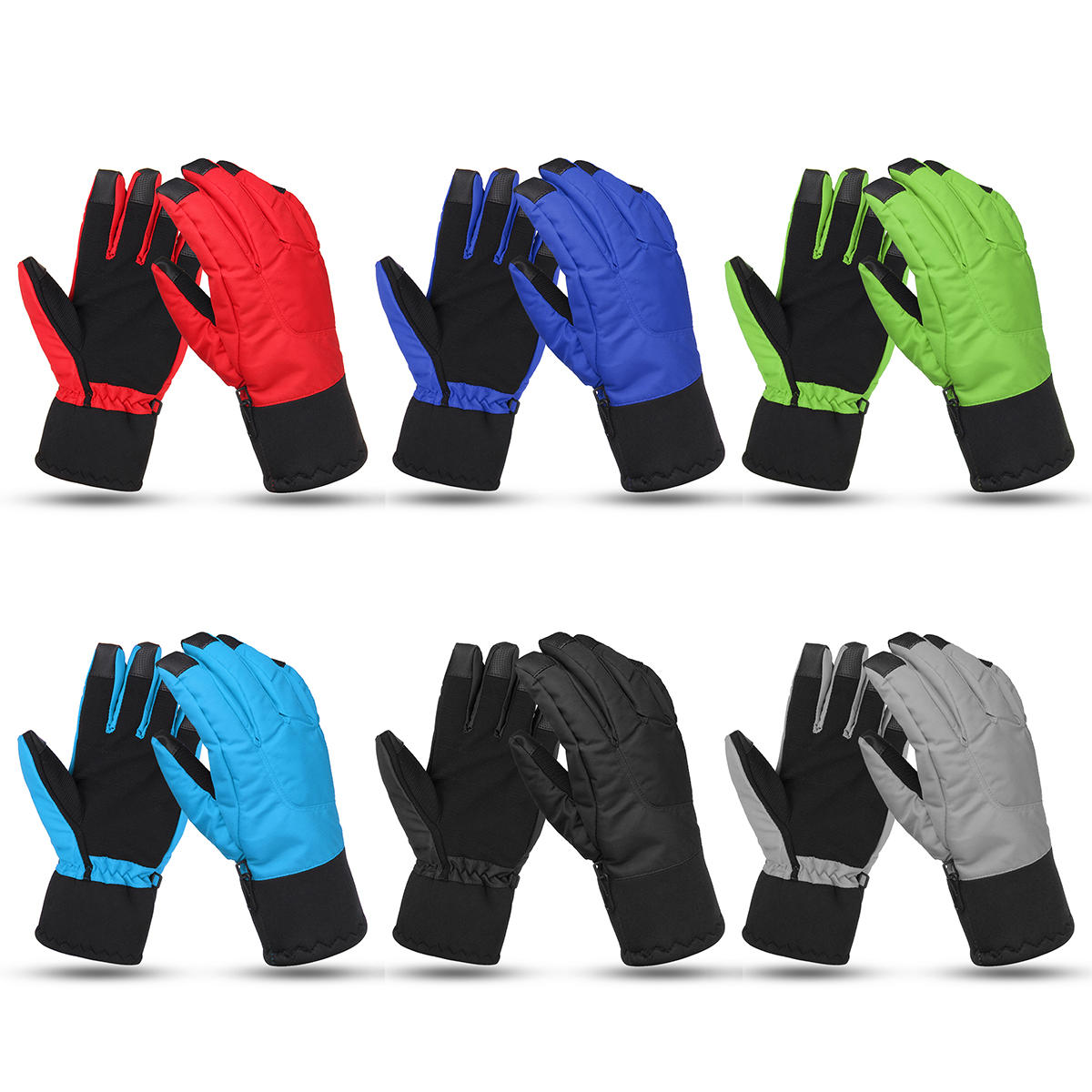L Winter Motorcycle Gloves: Touchscreen, Windproof, Waterproof, Anti-slip, Thermal Nylon Main image