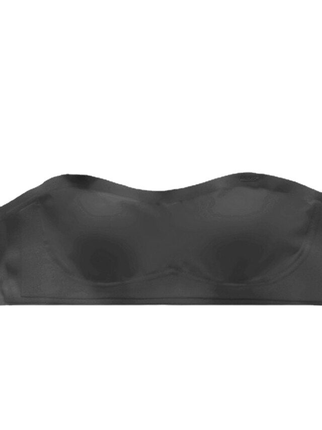 Women's Wireless Bras Padded Bras Detachable Straps Full Coverage Scoop Neck Breathable Push Up Pure Color Hook & Eye