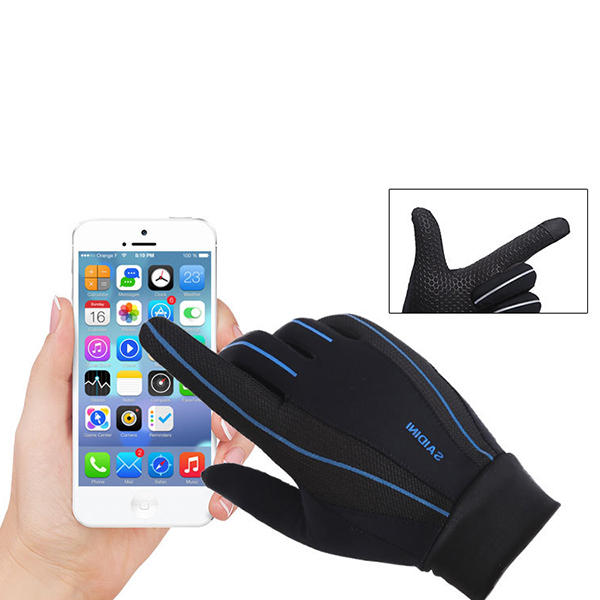 Men's Non-Slip Touchscreen Silicone Riding Gloves - Windproof, Full Finger Secondary image