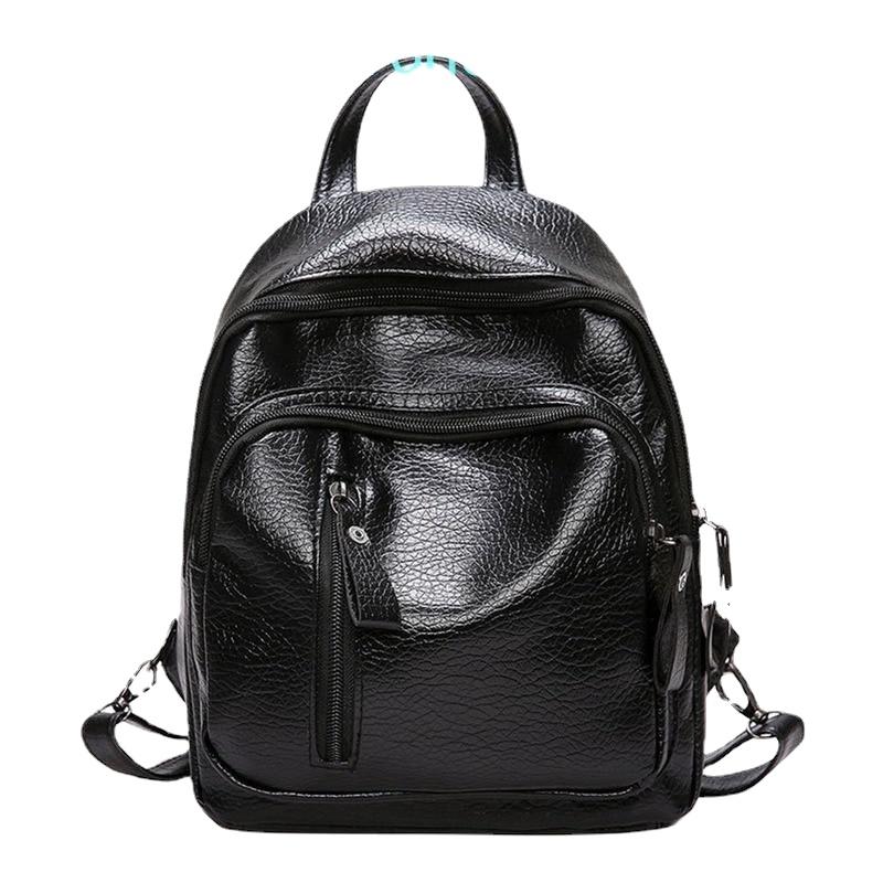 Stylish Multifunctional Women's Small Leather Backpack Main image