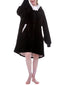 Women's Plush Oversized Blanket Hoodie with Zipper & Kangaroo Pocket - Warm Sleepwear Robe
